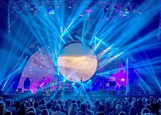 Display LED redondo P1.875 P1.538 P2, display de publicidade LED 750cd/m2