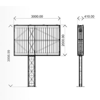 Instalação fácil sinal de tela p6 de estrada exterior painel de publicidade digital eletrônica LED cartaz publicitário