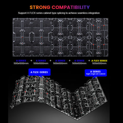 P3.91 Display LED de aluguer de palco com frequência de mudança de quadro de 50/60hz e brilho de 800 cd/m2