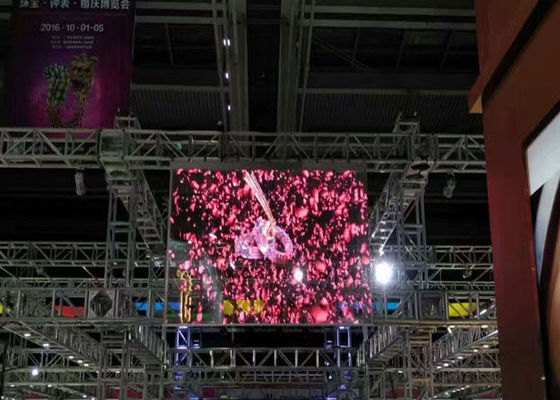 Dos video de vidro transparente interno do peso leve 9216 da parede da exposição de diodo emissor de luz P10/Sqm