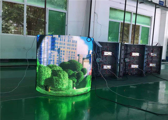 O contraste alto conduziu a cor completa flexível de exposição de diodo emissor de luz dos pixéis 360 da tela 10mm da cortina