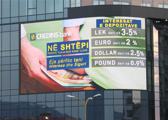 Tela video curvada da tela de exposição do diodo emissor de luz da propaganda exterior de brilho alto