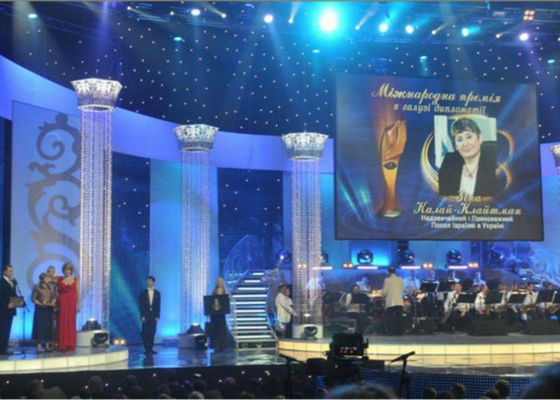 Ultra exposição flexível P4.8mm da cortina do diodo emissor de luz do contexto da fase da tela do diodo emissor de luz do brilho