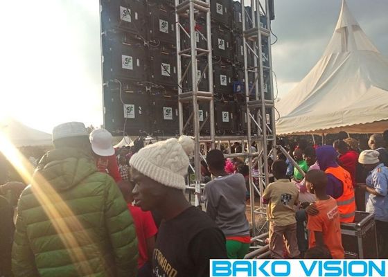 Fase que pendura a parede video conduzida alugado SMD2121 de P3.91 1500nits